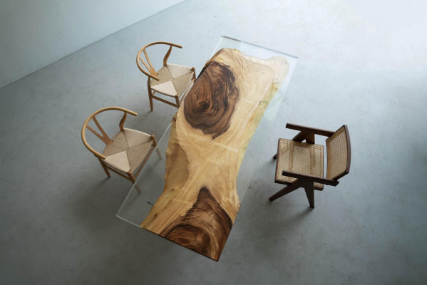 Epoxy Resin Dining Table River Table Solid Wood Tables 200x90 River Table New