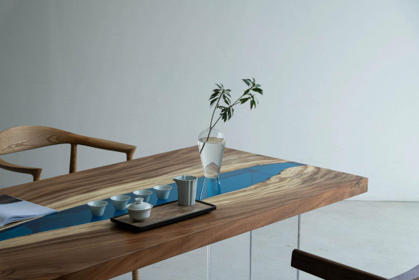 Dining table River Table Real Wood River Table Decoration Solid Epoxy Resin Tables