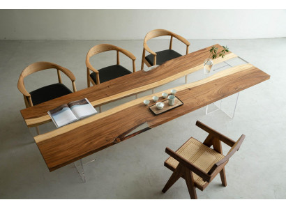 Dining Table River Table Solid Tables 220x80 River Table Sea Waterfall
