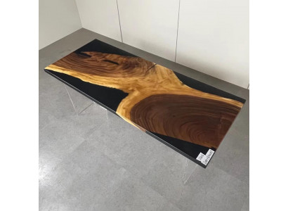 Dining table, epoxy resin, solid wood tables, 201x81 cm, river table, real wood