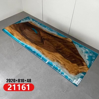 River table dining table solid tables 202x81 epoxy resin sea