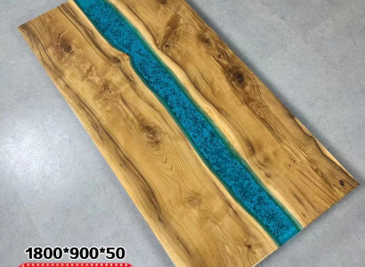 Real Wood Waterfall Table Epoxy Resin Tables Dining Table Epoxy Solid