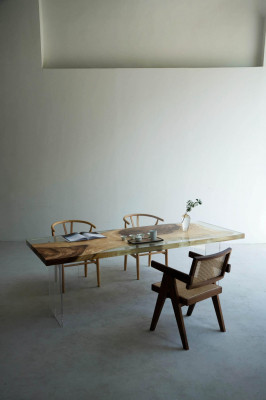 Luxury Design Table Epoxy Resin Tables Dining Table 200x80 Solid Wood Furniture