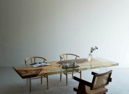 Luxury Design Table Epoxy Resin Tables Dining Table 200x80 Solid Wood Furniture