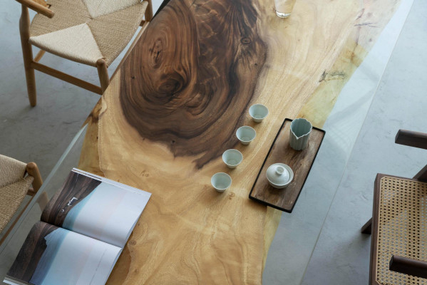 Dining table Sea Water River Real Wood River table 180x90 Tables