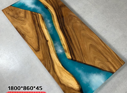 Luxury Tables Real Wood Epoxy Resin River Table Black Water Epoxy