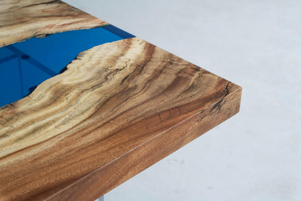 Dining Table River Table Solid Tables 185x85cm River Table Epoxy Resin Sea