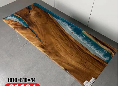 Dining Table River Table Real Wood Solid Epoxy Resin Decorative Tables