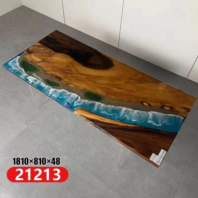 Ocean table epoxy resin design tables luxury wooden dining room furniture