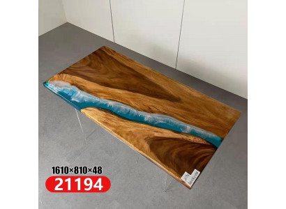Dining Table River Table Real Wood Solid Epoxy Resin Tables 161x81 New