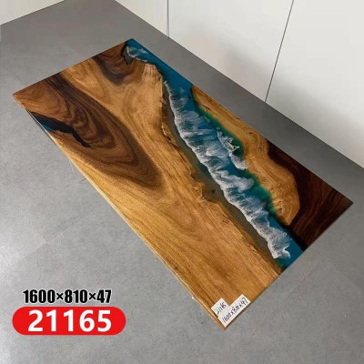 Dining Table River Table Solid Wood Tables 160x81 River Table Sea Waterfall