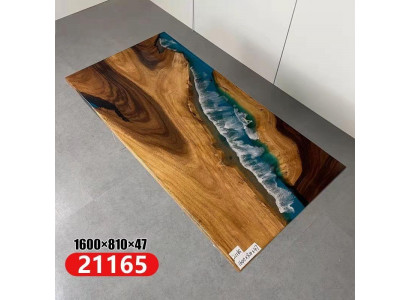 Dining Table River Table Solid Wood Tables 160x81 River Table Sea Waterfall
