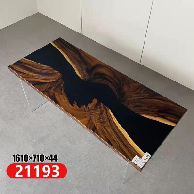 Epoxy Resin Dining Table Real Wood Solid Furniture Waterfall Epoxy Table