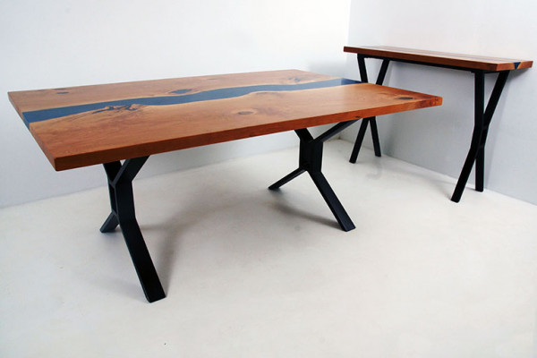 Custom-made epoxy resin river table real wood price per square meter tables resin