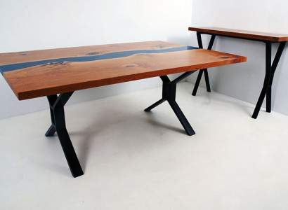 Custom-made epoxy resin river table real wood price per square meter tables resin
