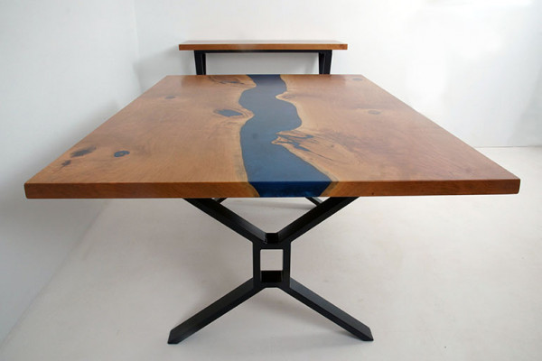 Custom-made epoxy resin river table real wood price per square meter tables resin
