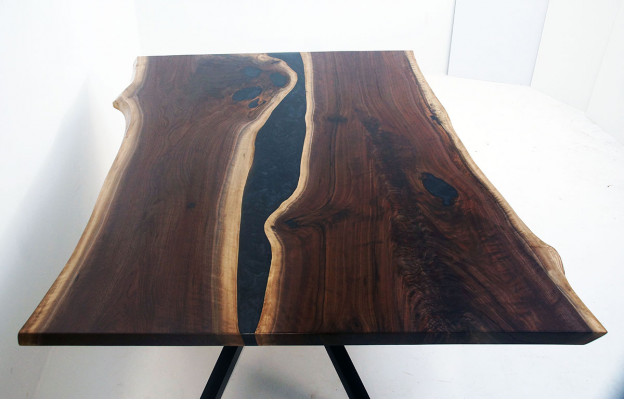 Custom-made epoxy resin table, epoxy resin river, real wood price per square meter tables