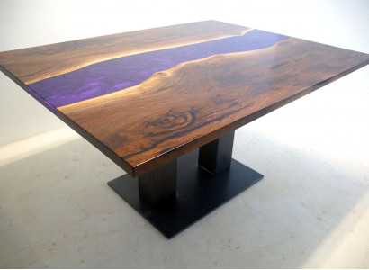Table Epoxy Resin Flow Real Wood Price 1 sqm Customized Tables