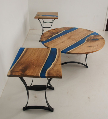 Epoxy river custom-made table epoxy resin real wood price per square meter tables resin