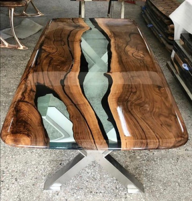 Coffee table epoxy resin table wood handmade tables solid furniture resin