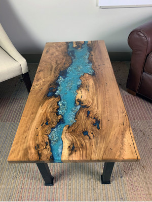 Coffee table river table real wood river table decorative solid epoxy resin