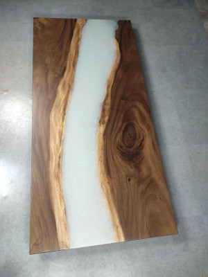Waterfall epoxy table casting resin dining table epoxy resin real wood solid