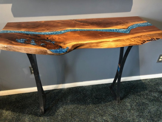 Console table design, desk, sideboard, handcrafted epoxy resin tables