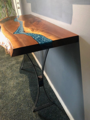 Console table design, desk, sideboard, handcrafted epoxy resin tables