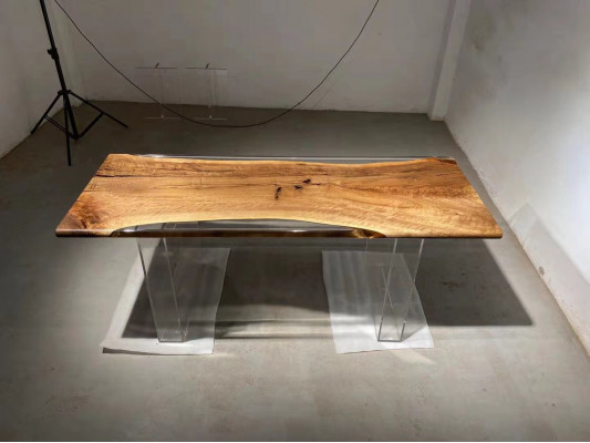 River table epoxy resin coffee table solid wood tables 120x60 river table