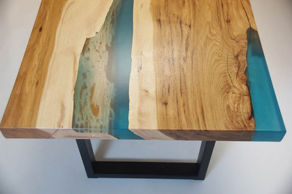 Coffee table river table epoxy resin solid tables 120x70 river table real wood