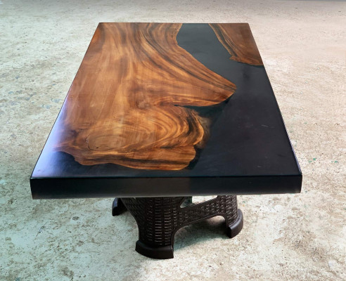 Coffee Table River Table Solid Wood Tables 100x60 River Table Real Wood