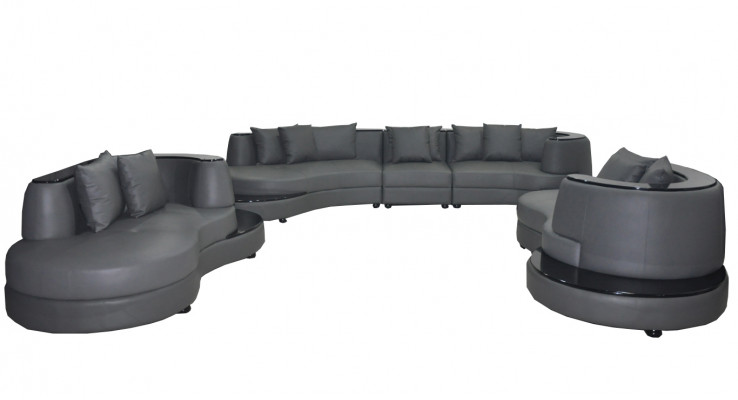 Luxury Living Corner Leather Sofa Set Landscape Upholstery Corner XXL Big Sofa U-Shaped + USB