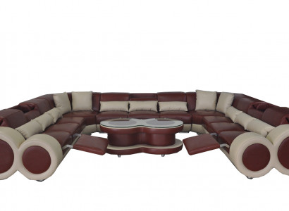 Leather sofa couch living room suite design modern corner sofa