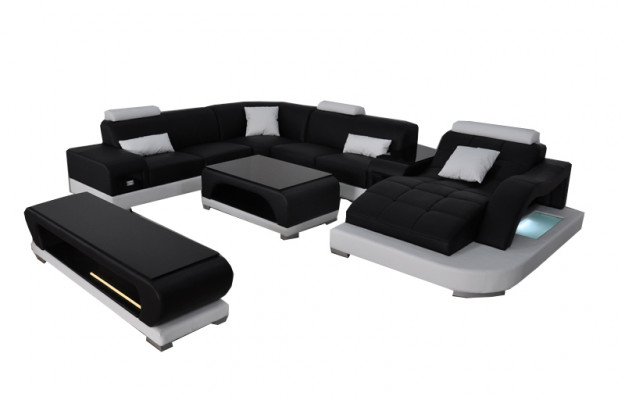 Sofa couch upholstery seating corner modern couches U-shape living landscape set new