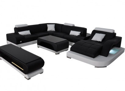 Sofa couch upholstery seating corner modern couches U-shape living landscape set new