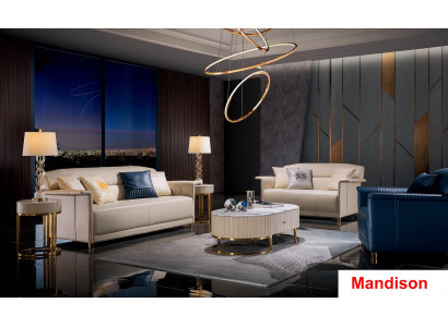 Modern leather sofa set upholstery suite, 2-piece set, 3+2 seater living room seating