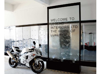 Partition water wall column walls LED 100x300 cm water walls