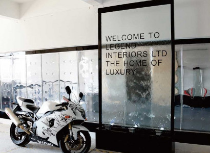 Partition water wall column walls LED 100x300 cm water walls