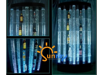 Designer bar reception counter water wall water column counter shelves