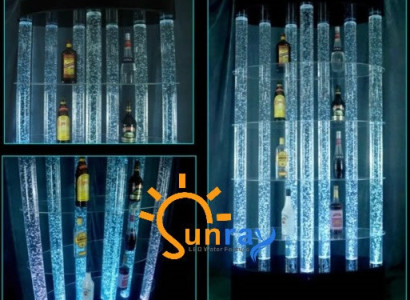 Designer bar reception counter water wall water column counter shelves