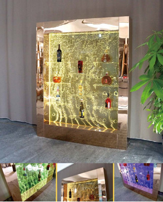 LED water wall bar shelf column water columns counter shelves designer illuminated