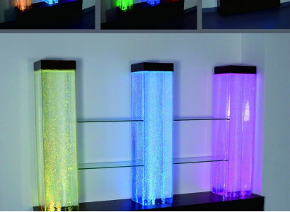 Water Wall Column Partition Shelf Display Cabinet Water Walls LED