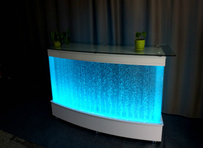 Water Wall Design Bar Counter Column Illuminated Luxury Tables