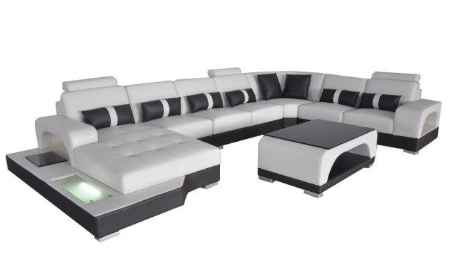Corner sofa corner suite design corner couch sofa couch upholstery living landscape LED USB