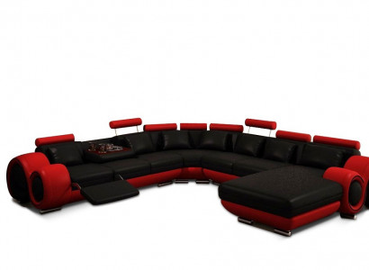 Leather sofa couch living landscape corner sofa corner suite design modern sofa A1163B