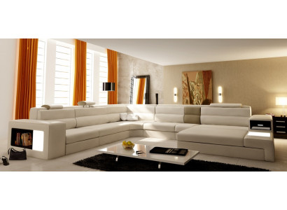 Leather sofa couch living area corner sofa corner set design modern sofa new B2006
