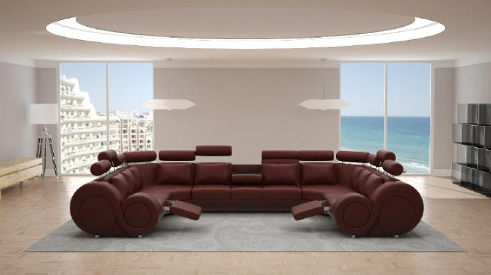 Designer sectional sofa with USB, upholstered leather couch, new sofas.