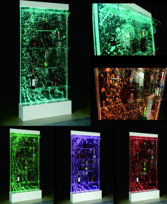 Led bar shelf cabinet water wall column walls waterwall partition