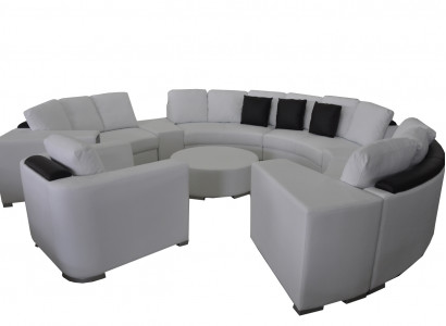 Round Corner Sofa Couch XXL Big Round Couches Living Landscape U Shape Armchair Upholstery