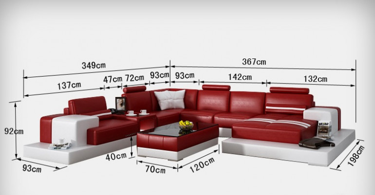 Leather sofa couch living area corner sofa corner suite modern design sofa + USB